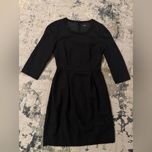 J. Crew Classic Black Long Sleeve Dress